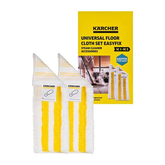 Obrázok pre Kärcher Universal floor cloth set EasyFix Jednorázový hadr na mop Bílá, Žlutá