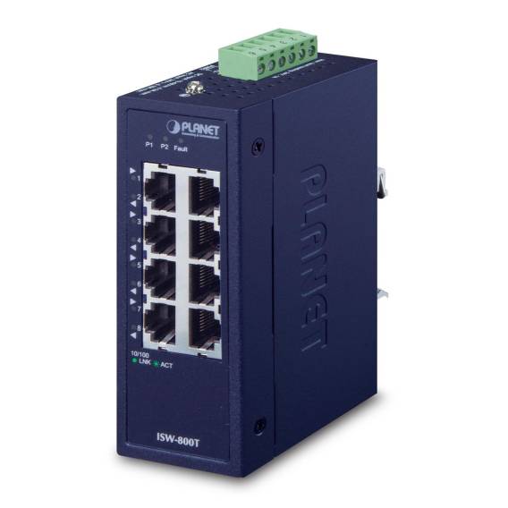 Obrázok pre PLANET ISW-800T síťový přepínač Nespravované L2 Fast Ethernet (10/100) Modrá