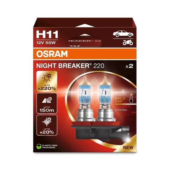 Obrázok pre Bulb (Set of 2) H11 12V PGJ 19-2 NIGHT BREAKER 220 white 3700K