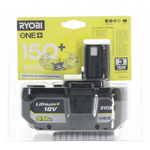 Obrázok pre Ryobi RB18L50 Baterie 18 V 5,0 Ah Lithium+ One+