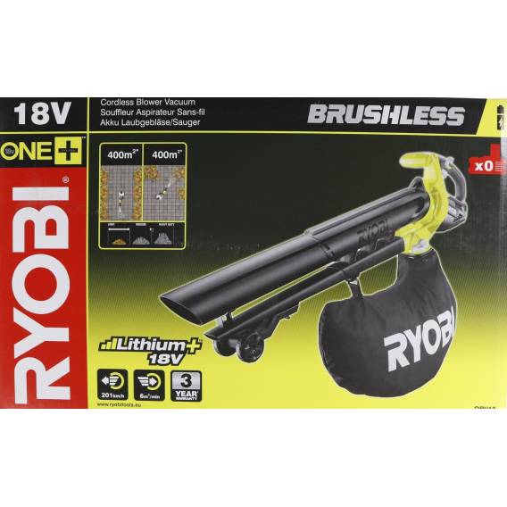 Obrázok pre Ryobi OBV18 cordless leaf blower 200 km/h Green
