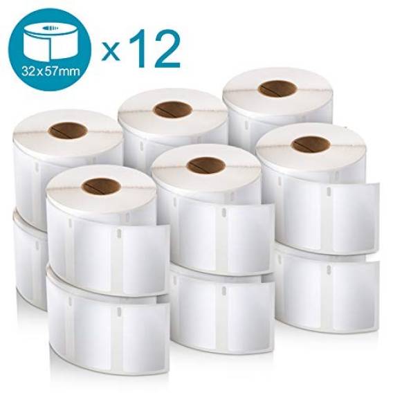 Obrázok pre DYMO LW promo balení - multifunkční štítky, bílý papír, 57x32 mm / 12 rolí