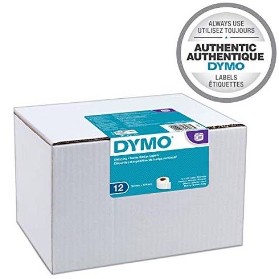 Obrázok pre DYMO LW promo balení - štítky pro přepravu / jmenovky, bílý papír, 101x54mm / 12 rolí