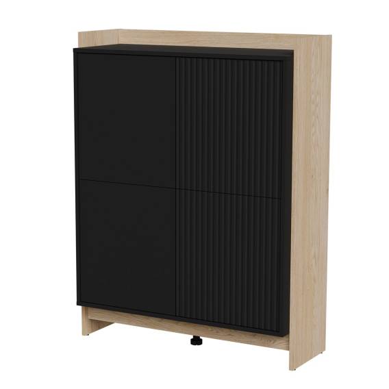 Obrázok pre Cama Komoda PORTO 100x38x130 dub/černá
