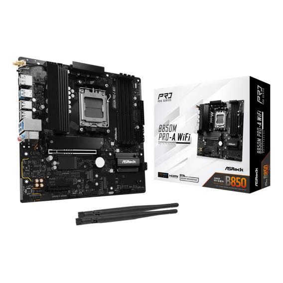 Obrázok pre Asrock B850M Pro-A WiFi AMD B850 Zásuvka AM5 Micro ATX