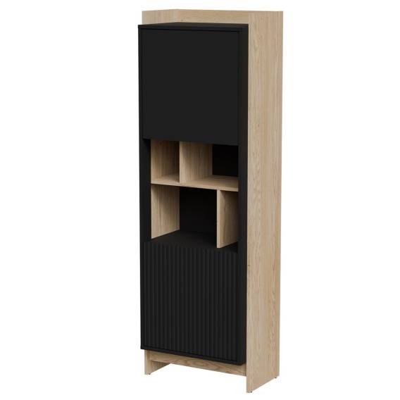 Obrázok pre Cama Vitrína PORTO 59x38x180 dub/černá