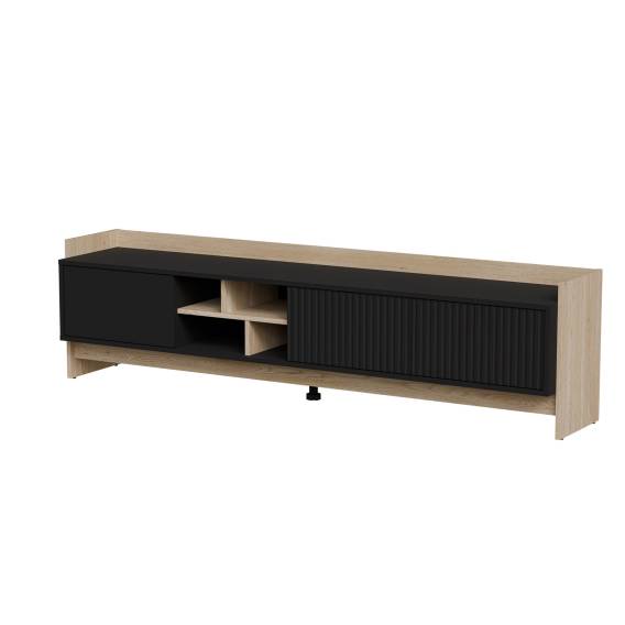 Obrázok pre Cama RTV PORTO 3D skříňka 190x38x50 dub/černá