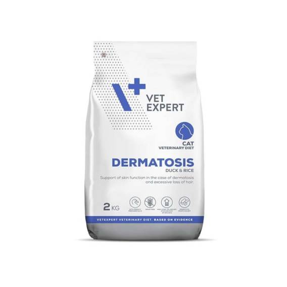 Obrázok pre VETEXPERT Veterinary Diet Dermatosis Cat Duck & Rice – suché krmivo pro kočky – 2 kg