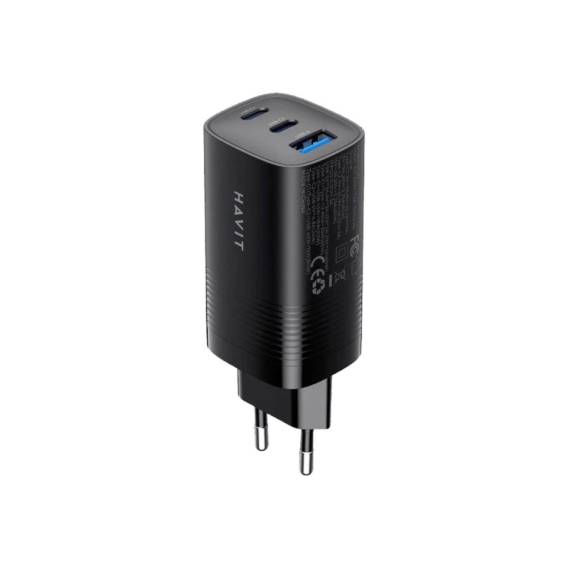 Obrázok pre Havit UC20 - Tříportová cestovní nabíječka GaN 65 W, černá