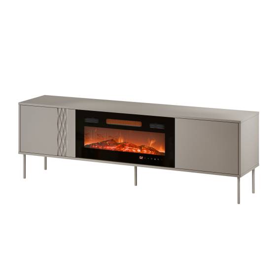 Obrázok pre Cama RTV skříň EF + krb černá TRESSE 180x40x54,5 kašmírový matný