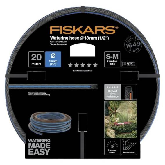 Obrázok pre Fiskars 1027107 zahradní hadice 20 m Nad zemí Modrá, Šedá