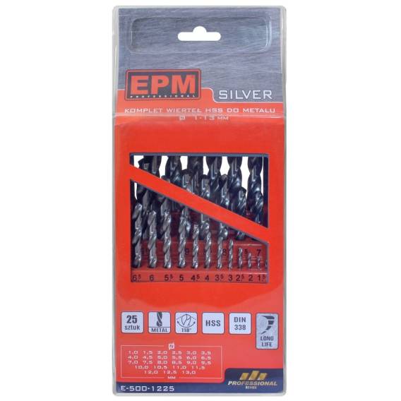 Obrázok pre Set of HSS drills for metal 1-13mm 25pcs
