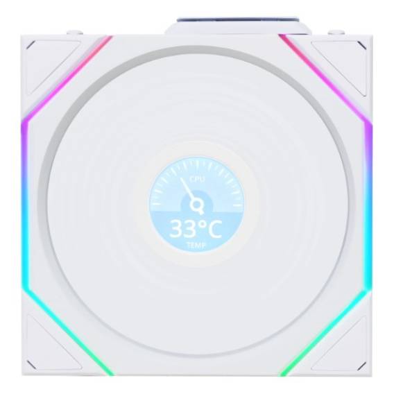 Obrázok pre Lian Li Uni Fan TL120 LCD Wireless Počítačová skříň Ventilátor 12 cm Bílá 1 kusů