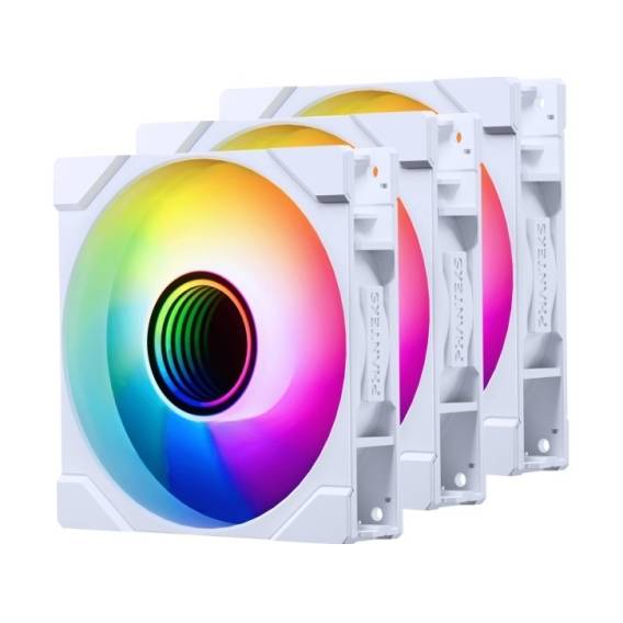 Obrázok pre PHANTEKS M25 Gen2 PWM D-RGB Fan, 3-Pack - Reverse Blade, 120mm, white
