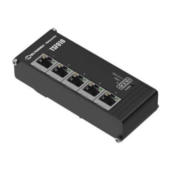 Obrázok pre Teltonika NETWORKS TSF010 Flat Ethernet Switch Nespravované Fast Ethernet (10/100) DIN rail Černá