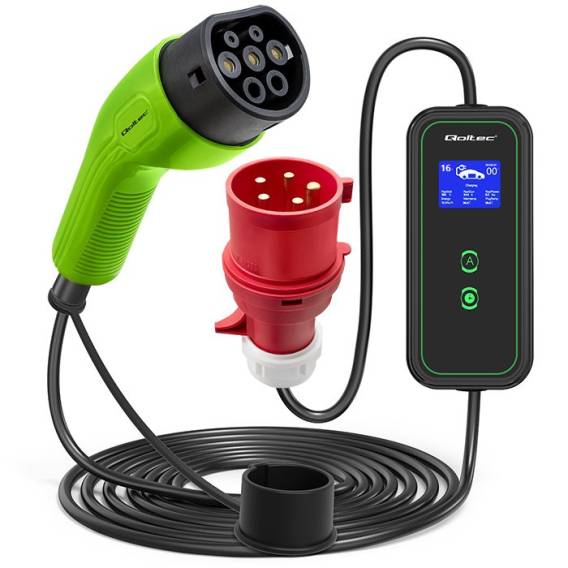 Obrázok pre Qoltec 52475 nabíjecí kabel pro elekromobily Černá Type 2 5 m
