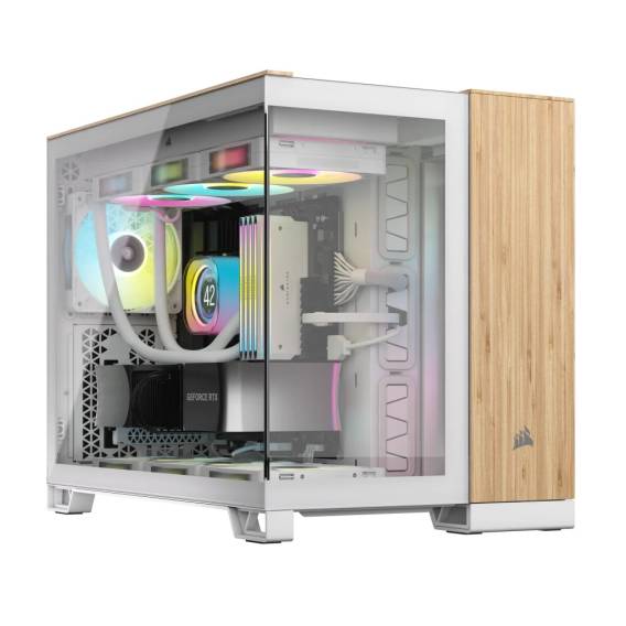 Obrázok pre Corsair CC-9011288-WW počítačová skříň Midi Tower Bamboo, Bílá