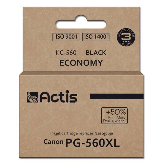 Obrázok pre Actis KC-560 Canon inkoust do tiskárny, náhradní PG-560XL; Supreme; 22 ml; černý. Tiskne o 50 % více než originální náplň.