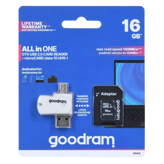 Obrázok pre Goodram M1A4-0160R12 flash paměť 16 GB MicroSDHC Class 10 UHS-I