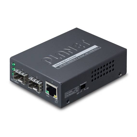 Obrázok pre PLANET GT-1205A konvertor síťové kabeláže 1000 Mbit/s Černá