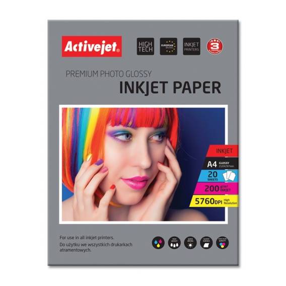 Obrázok pre Activejet AP4-200G20 (A4; 20 kopií) Lesklý papír