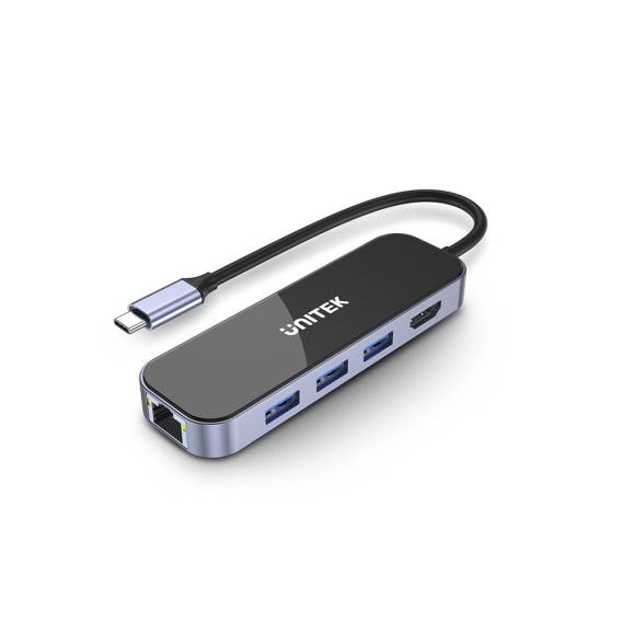 Obrázok pre UNITEK uHUB H6 Kabel USB 3.2 Gen 1 (3.1 Gen 1) Type-C Černá, Šedá
