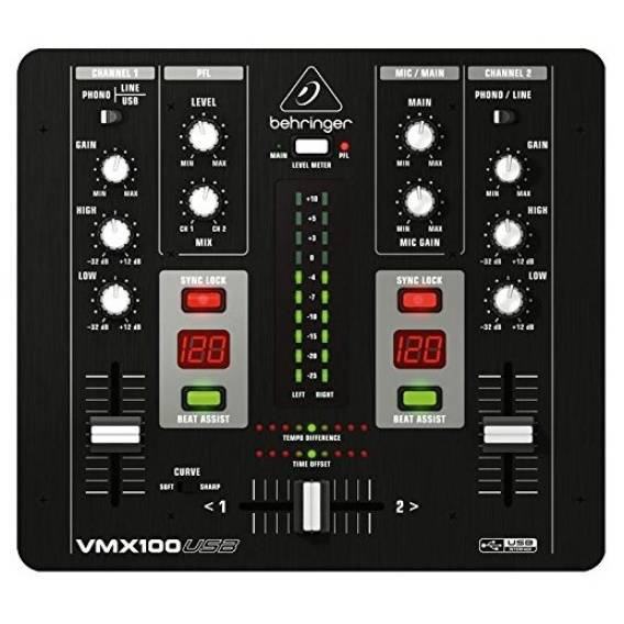 Obrázok pre Behringer VMX100USB audio mixér 2 kanály/kanálů Černá