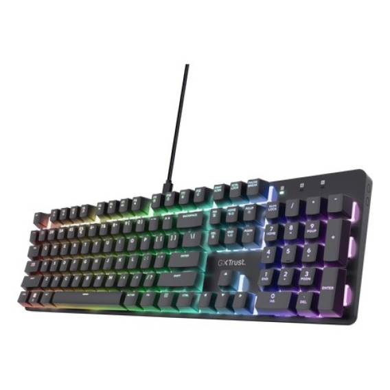 Obrázok pre Trust GXT 871 Zora QWERTY US English - USB herní klávesnice (černá)