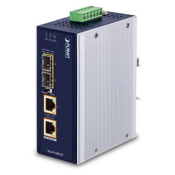 Obrázok pre PLANET IGUP-2205AT konvertor síťové kabeláže 1000 Mbit/s Vícevidové, Jednovidové Modrá