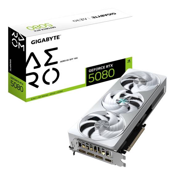 Obrázok pre GIGABYTE GeForce RTX 5080 AERO OC SFF 16G NVIDIA 16 GB GDDR7