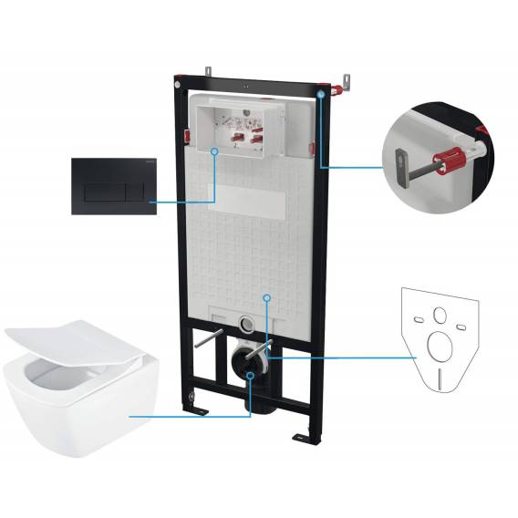 Obrázok pre 6-in-1 concealed toilet set
