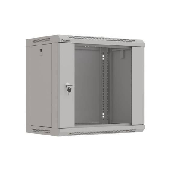 Obrázok pre Rack cabinet 19" 9U 540x350 grey glass doors