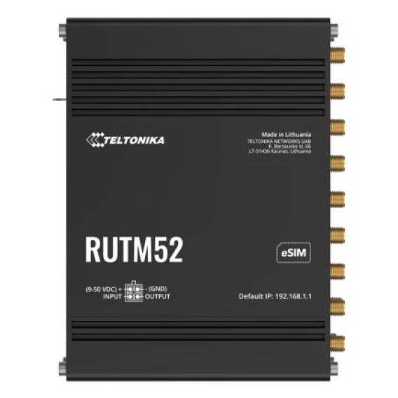 Obrázok pre Teltonika RUTM52 bezdrátový router Gigabit Ethernet Dvoupásmový (2,4 GHz / 5 GHz) 5G Černá