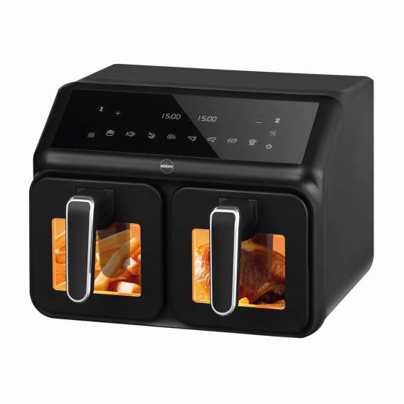 Obrázok pre Dvojitá beztuková fritéza, 2200 W, objem 8 l, LED displej