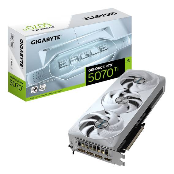 Obrázok pre GIGABYTE GeForce RTX 5070 Ti EAGLE OC ICE SFF 16G NVIDIA 16 GB GDDR7