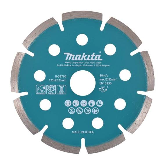 Obrázok pre MAKITA DIAMOND BLADE 125x22,23mm SEGMENT (DRY) CONCRETE, GRANITE, MARBLE