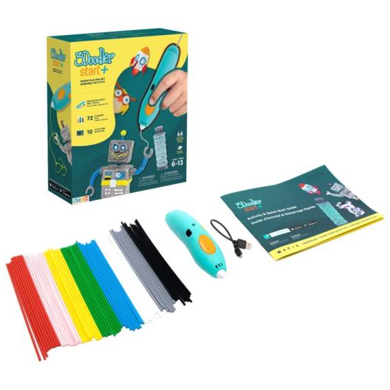 Obrázok pre 3Doodler Start Plus 3D pero 0,77 mm Tyrkysová, Žlutá