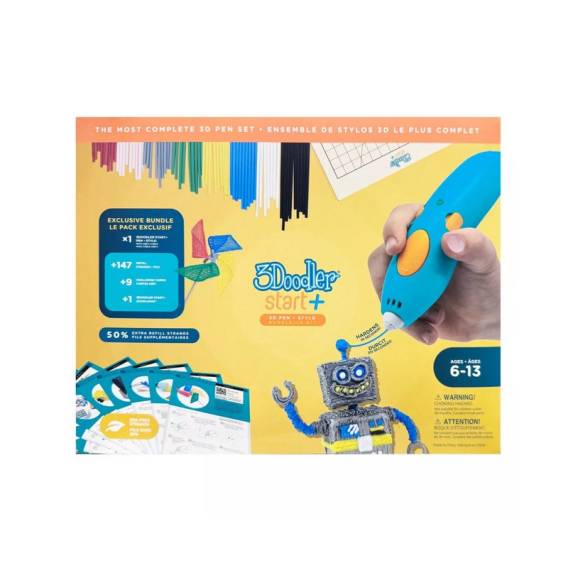 Obrázok pre 3Doodler Start Plus Costc komplektas rozszerzony 3D pero 0,77 mm Tyrkysová