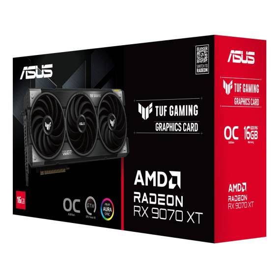 Obrázok pre ASUS TUF Gaming TUF-RX9070XT-O16G-GAMING AMD Radeon RX 9070 XT 16 GB GDDR6