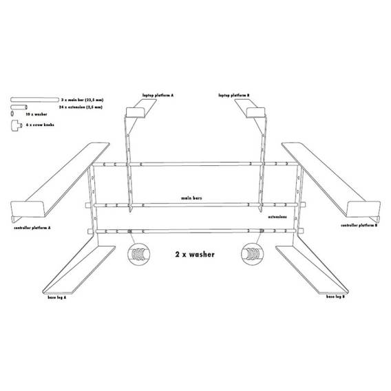 Obrázok pre STAND4ME LT PRO Laptop Stand Controller Mixer