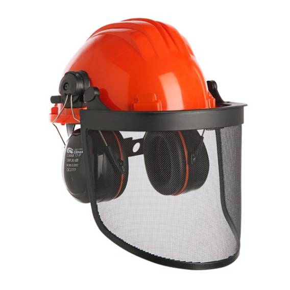 Obrázok pre Protective helmet with mesh and earmuffs Climax 43