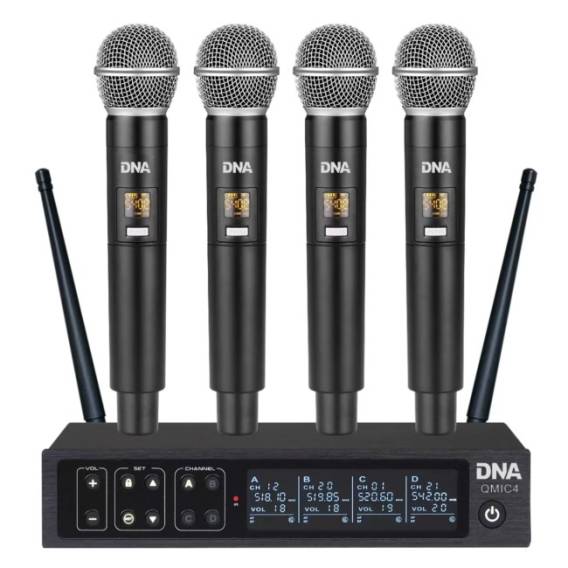 Obrázok pre DNA QMIC4 wireless microphone with 4 handheld transmitters
