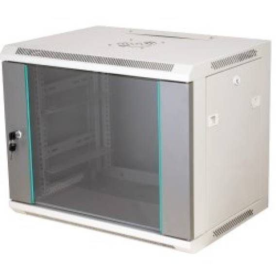 Obrázok pre Q-LANTEC 19" 15U nástěnný rack 600x450, prosklené dveře, šedý