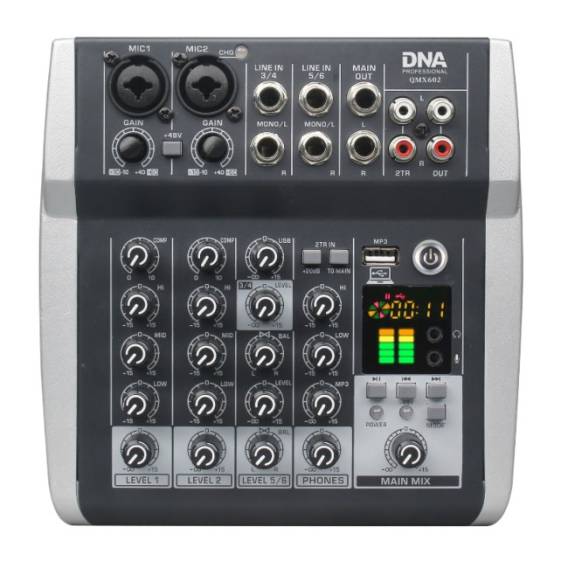 Obrázok pre DNA QMX602 Analog Sound Mixer 6 Channels Blue