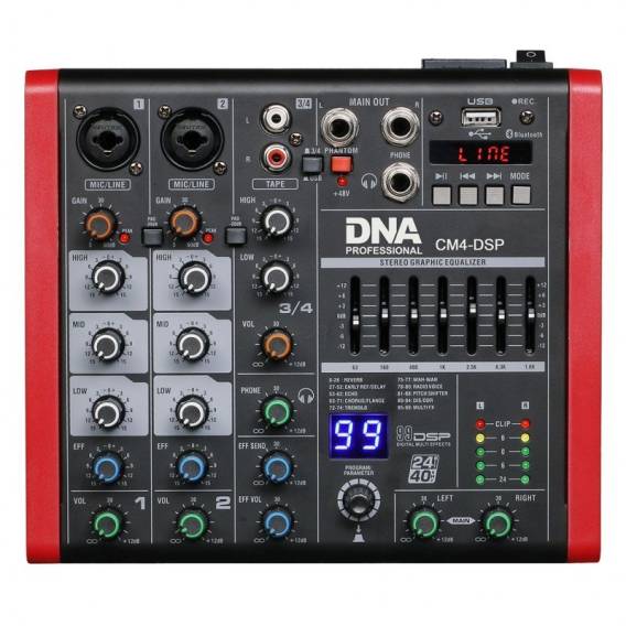 Obrázok pre DNA CM4-DSP USB MP3 Bluetooth Phantom Audio Mixer