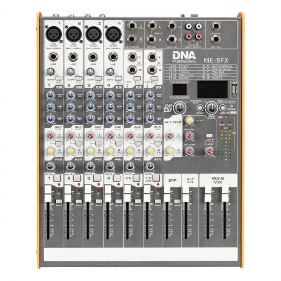 Obrázok pre DNA ME-8FX audio mixer, 8 channels, USB, Bluetooth