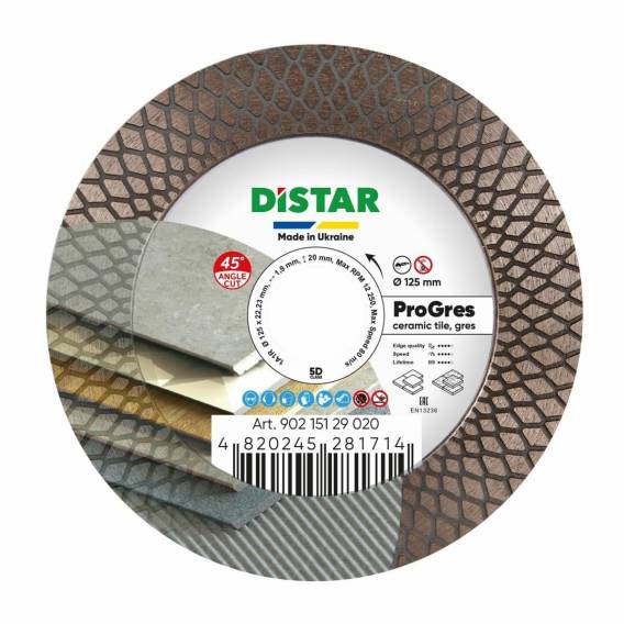 Obrázok pre DISTAR PRO GRES DIAMOND BLADE 125 x 1,9 x 8/20 x 22,23mm
