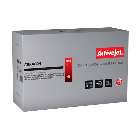 Obrázok pre Activejet Tonerová kazeta ATB-3430N (náhradní Brother TN-3430; Supreme; 3000 stran; černá)