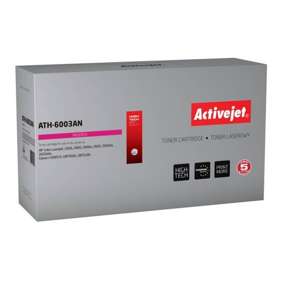 Obrázok pre Activejet ATH-6003AN (náhrada za HP 124A Q6003A, Canon CRG-707M; Premium; 2000 stran; červená)