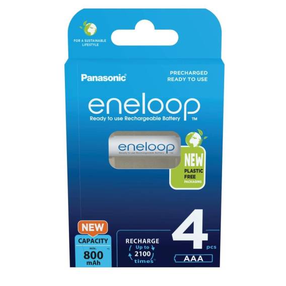 Obrázok pre Dobíjecí baterie PANASONIC ENELOOP AAA 800 mAh 4 szt (BK-4MCDE/4CP)